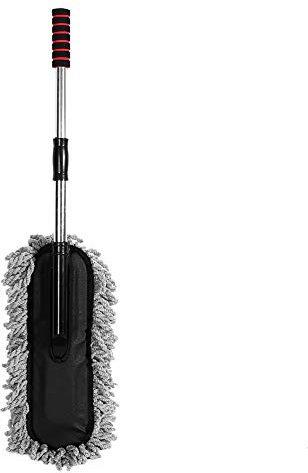 Plumero de Coche, Cepillo de Limpieza de Coche Plumero de Ventana Extensible Polvo retráctil Cera Arrastre Lavable