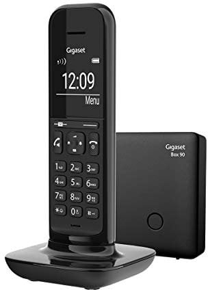 Gigaset CL394 - Landline Phone to Connect Cordless at Home - Modern Design - Good Audio Quality - Illuminated Display, Deep Black [UK Version]