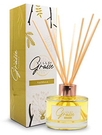 Ville de Grasse SENSAODOR, Ambientador, Mikado 100ml, Empresas, Hogar, Ambientación y Decoración (Vainilla, Individual (100ml))
