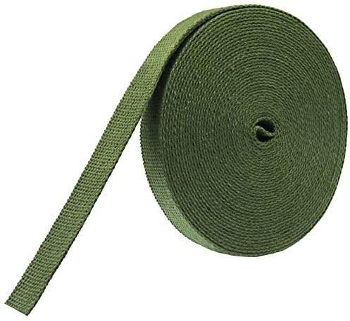 kuou 20mm Garden Tree Ties Straps, 32.8 FT/10 M Green Heavy Duty Nylon Strap Plant Ties for Large Plant, Grafting and Straightening, Luggage Cargo Strapping, Outdoor Hammock Rope