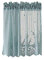 Betos Cortinas Cortas de la Mitad, Encaje pequeña Ventana Cortinas de Voile de la Cocina de la Mitad de Las Cortinas de la Ventana del Cuarto de baño de la cafetería （1 Paneles 74*90 CM-Azul）