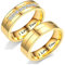 Aotiwe Schmuck Damen, Eheringe Einzeln Gold Band Graviert I LOVE YOU mit Kubischen Zirkonia Edelstahl Gold W 60 &M 60