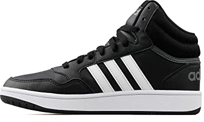 adidas Hoops Mid Shoes Schuhe, Core Black/Cloud White/Grey Six, 35 EU