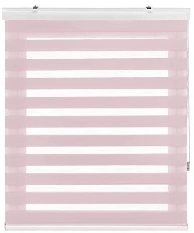 Estoralis Sansa | Estor Enrollable Noche y Día Diseño Moderno | Doble Tejido | Color Rosa | 170 x 255 cm (Ancho/Alto) Tamaño Tela 167 x 250 cm | Estores para Ventanas y Puertas