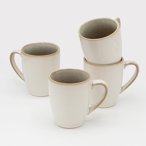 Resona 12 fl. oz. Moss Green Stoneware Mugs (Set of 4)