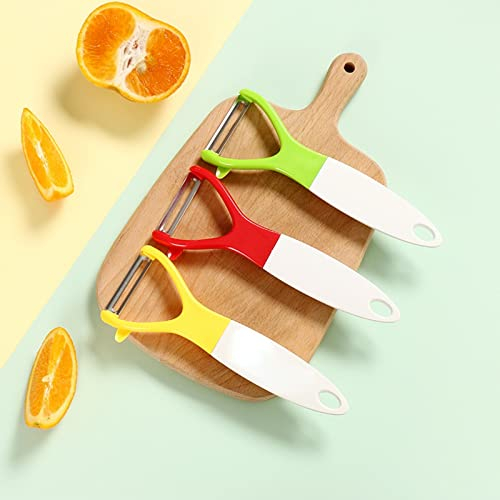 Anoudon 3 piezas Buenas asas Péndulo Pelador de Tomate y Kiwi Pelador, hoja de péndulo inoxidable, borde doble, hoja dentada