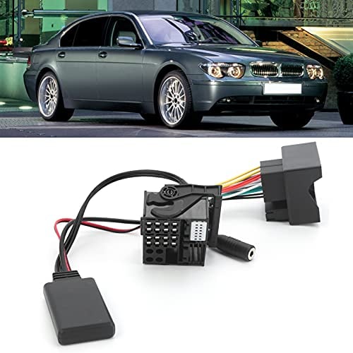 Accessori per Elettronica del Veicolo Adattatore Bluetooth Aux 59.1in Bluetooth 5.0 Aux Cavo Adattatore Audio con Microfono Adatto per E60 E63 E64 E65 E66 E87 in Apparecchiature