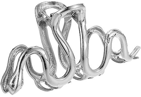 VOCOSTE 1pc Métal Cheveux Griffes, Cheveux Pinces, pour Femmes, 4.37''x2.20''x1.18'' Ton Argent