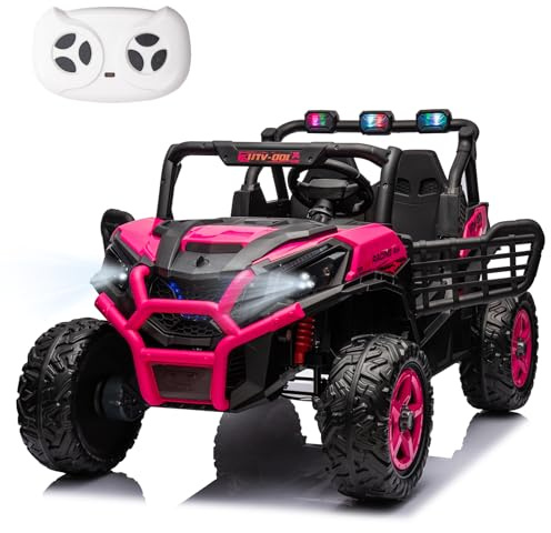 LUIBAS 24V 4x4 2-Seater Ride On Buggy Ride On Toys for Boys and Girls, Pink