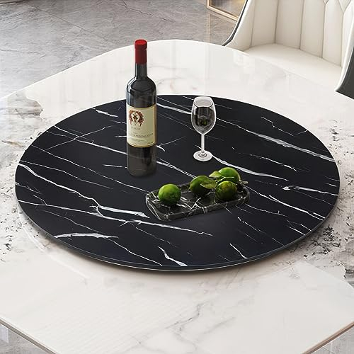 ESOYAWE Plateau Tournant Assiette De Service pour Table À Manger, Bois Lazy Susan Rond Plateau Tournante, Silencieux 360° Rotation Plateau De Service, pour Table en Verre, Bois, Marbre