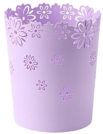 lmoikesz Poubelle légère Anti-Rayures, épaisse et Durable pour la Maison Le Bureau, sûre et Saine. Spécifications Multiples, Violet, de Taille Moyenne