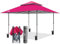 EAGLE PEAK Schräge Beine Faltbar Pavillon 4x4m Wasserdicht Camping Pop-up Faltpavillon mit Seitenteil, inkl. Rucksack, Dunkelrosa