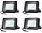 Sonnewelt LED Strahler Außen Fluter 4er 10W Aussenstrahler 900lm Flutlicht 3000k warmweiß IP66 Wasserdicht Außenstrahler für Sportplatz Rasenflächen Hinterhof Auffahrt Garage Flur Garten