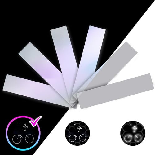 LOOM Reflective Stickers Kit (6pcs Gray)• Nighttime Safety Waterproof Self-Adhesive Decals for Helmets, Skateboard, Bike, Scooter, E-Bike, Motorcycle & Strollers • Bright Colors
