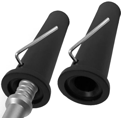 1 to 2 Barbell & Dumbbell Bar Converter, Standard to Olympic (25mm to 50mm) Weight Lifting Adapter Sleeve Universal Plate Posts Nylon