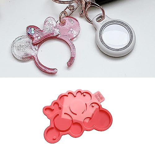 Molde de silicona para resina epoxi MelbMolds de Mickey y Minnie Mouse: Crea llaveros de Disney, etiquetas adorables para niños, dijes y joyería DIY.