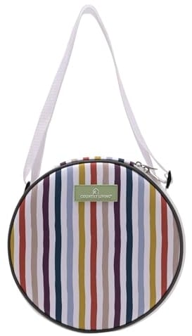 Widdop Country Living 2 Person Picnic Bag Set - 2 x Knives/Forks/Spoons, 2 x Plates, 2 x Wine Glasses, 1 x Bottle Opener - Stylish Summer Picnic Set Outdoor Tableware BBQ