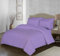 Set copripiumino in 100% cotone egiziano, a 200 fili, tinta unita, con federe gratuite, facile da stirare, per letto singolo, matrimoniale, king size, super king (lilla, king size)