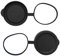 50 mm Fernglas-/Monokular-Objektivdeckel, Innendurchmesser 61,5-64 mm, Gummiabdeckungs-Set, Schwarz