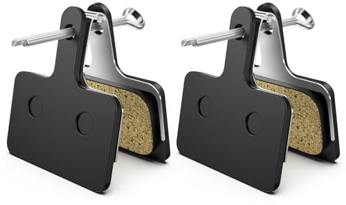 Amitor 2 PCS Fahrrad Bremsbeläge Scheibenbremse für Shimano Tektro TRP Deore Serie Resin Bremsbeläge, Geräuscharm & Verschleißschutz