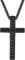 Supcare Kette Schwarz Herren Kreuzkette mit Luhn Rune Halskette Edelstahl Jungen Kreuz Anhänger Kette Wikinger Kettenanhänger Amulett Kette mit Kreuz Nodisch Kruzifix Anhänger Schwarz Modeschmuck