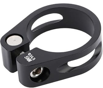 Bike Seat Clamp 2Pcs Aluminum Alloy Bicycle Seat Tube Clamp for 27.2mm/30.9mm/31.6mm Mountain Bike Seat Tube Clamp Seat Post Clamp(34.9mm Black Clamp)