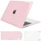 MOSISO Compatible with MacBook Air 13 inch Case 2025 2024 2023 2022 M4 A3240 M3 A3113 M2 A2681, Glitter Sparkly Hard Shell &Keyboard Skin&Screen Protector for MacBook Air 13.6 inch Case, Baby Pink