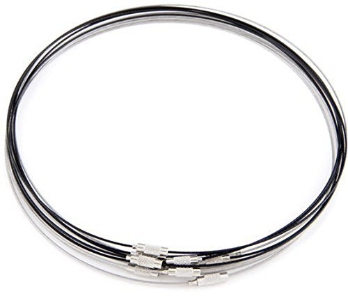 Qussedser 10X Draht Edelstahl Halsreif Reif Halsschmuck 1mm 2