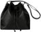 Time Resistance Leder Beuteltasche – Handtasche aus Vollnarbenleder für Damen – Italienische handgefertigte Schultertasche (Schwarz)