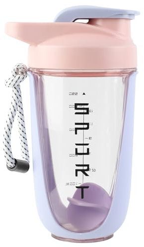 EACHPT Shaker Proteinshake, 600ml Protein Shaker Proteinshaker mit Kugel, Sieb&Mess-Skala, Auslaufsicher, Frei BPA&DEHP, Eiweiß Shaker für Supplement Shakes