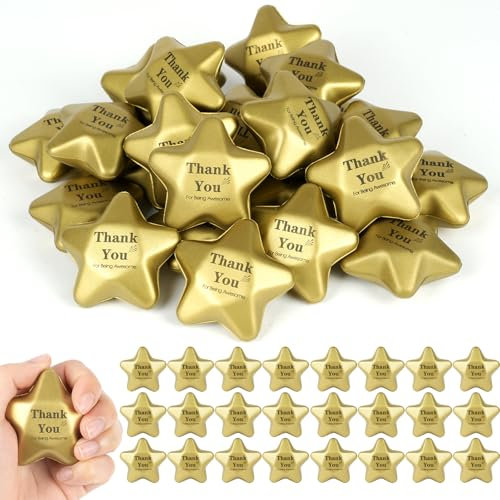 Ainiv 24 Stück Stressbälle Squeeze Ball, Stern Schaum Antistressball für Schule Belohnung Student Party Tasche Füllstoffe, Stressabbau Bälle Spielzeug für Angst Abbauen Beruhigung Kinder Erwachsene