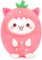 Mrltau Süß Plüsch Erdbeer Kawaii Frucht Cosplay Plushie, Plüsch Kuscheltier Katze, Erdbeer Katze Plüschtier, Kawaii Katze Plüschtier, Frucht Plüschtier Katze, Cosplay Katzen Deko