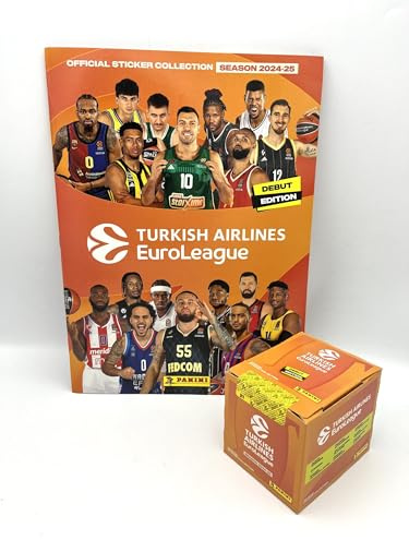 manuelkant Album + Box mit 36 Tüten zum Sammeln von Turkish Airlines Euro League Sammelkarten 2024 2025