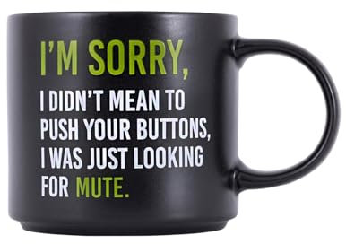 Splosh - Cheeky Mugs | Funny Coffee Mug with Humorous Sayings and Messages | Unique Gift Ideas for Her and for Him | Coffee & Tea Lovers | 390ml (Black)