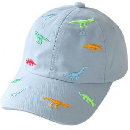 Kinder Baseball Cap für Jungen Mädchen Dinosaurier Stickerei Verstellbar Sport Baumwolle Kappe Sonnenhut UV Schutz Basecap Sommer Herbst Kinder Schirmmütze Golf Cap für 2-6 Jahren Baby Jungen Mädchen