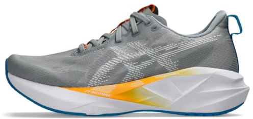 ASICS Men's NOVABLAST 5 Running Shoes, 10.5, Gravel/White