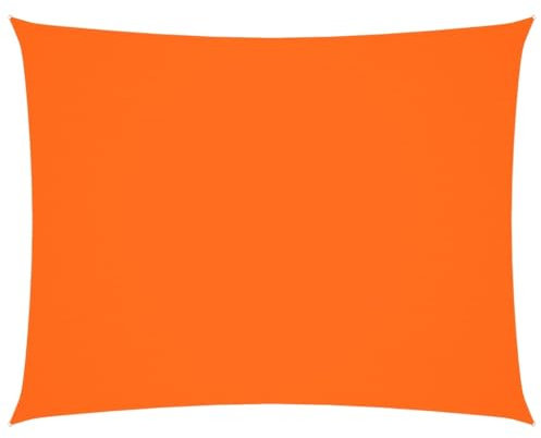 vidaXL Sonnensegel, Sonnenschutz Wasserfest Rechteckig, UV Schutz Sichtschutz für Terrasse Balkon Garten, Windschutz Regenschutz, Orange Oxford-Gewebe