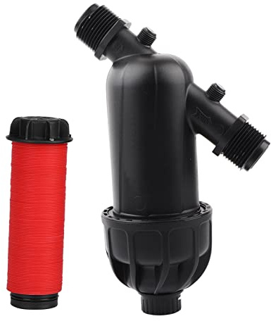 equlup Tropfbewässerungswasserfilter, 120 Mesh 130 Micron -Scheibenfilter G1 -Steckerdruckregulator Y Filtration für Garten Rasenbewässerung