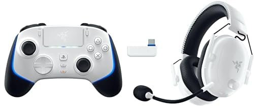 Razer Wolverine V2 Pro + BlackShark V2 Pro (PlayStation) - (HyperSpeed Wireless, pulsanti d'azione mecha-tattili, D-Pad a 8 microinterruttori, HyperTrigger) Mercury
