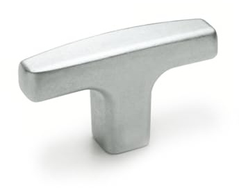 Ganter Normelemente | Möbelgriff, Schrankgriff, Schubladengriff in T-Form | Aluminium, blank | GN 563.2-80-M8-BL | Gewinde M8