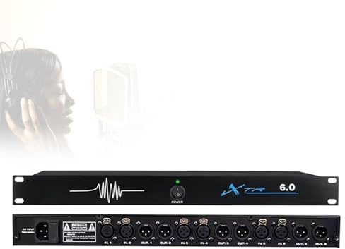 Supresor de retroalimentación profesional, modulador de frecuencia anti-acople para micrófono, procesador de audio, 6 entradas/6 salidas, para escenarios, KTV, bares, fiestas y estudios de grabación