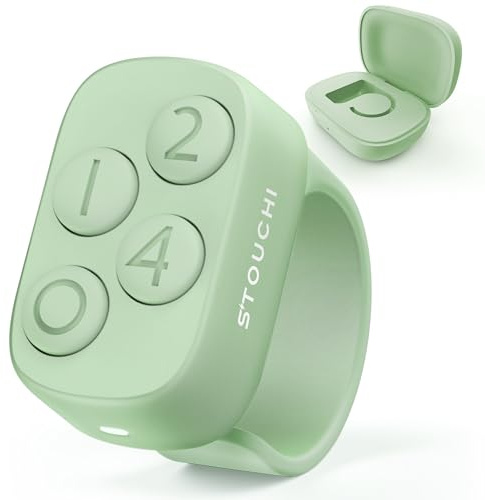 Stouchi Anki Remote Control Ring – Bluetooth Finger Controller for Anki, No Setup No Remapping, 140H Charging Case, Compatible with Windows, Mac, iPad, iOS & Android