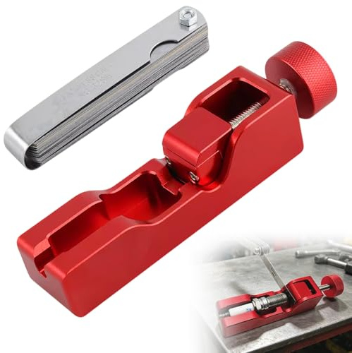 Universal Spark Plug Gap Tool for 10/12/14/16mm with 32 Blades Feeler Gauge | Aluminum alloy,Lightweight & Durable,Flexible Knob,Precise 0.04-0.88mm Gap Setting Tool,Easy to Operate, For Car & Motorcycle