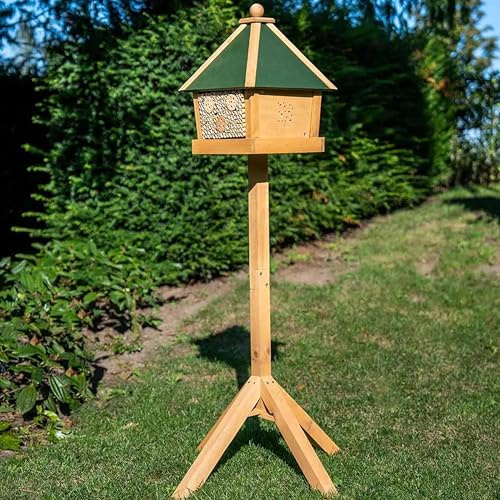CJ Wildlife Insektenhotel – Wildbienenhotel, Bienenhotel – Holz FSC® 100% mit Pfahl – Insektenhaus für Garten und Balkon