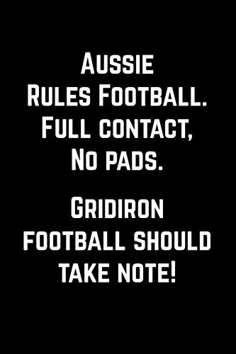 Gift Notebook for Australian Football Players, Medium Ruled Journal | Aussie Rules: Blank Lined Note Book