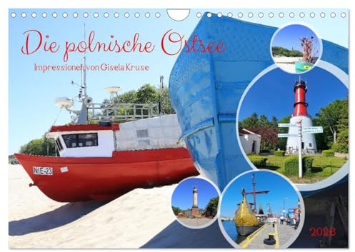 Die polnische Ostsee (Wandkalender 2026 DIN A4 quer), CALVENDO Monatskalender: Feiner weißer Sand, Leuchttürme, Seebäder und Fischerdörfer bieten Urlaub pur (CALVENDO Natur)
