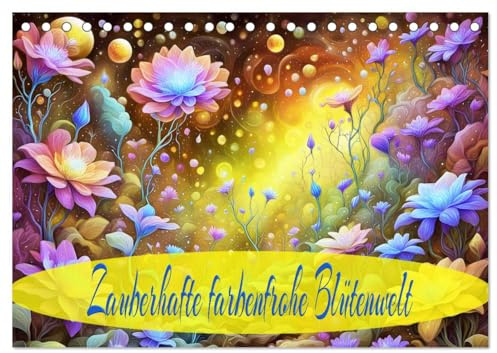 Zauberhafte farbenfrohe Blütenwelt (Tischkalender 2026 DIN A5 quer), CALVENDO Monatskalender: Blütenfreude für das ganze Jahr. (CALVENDO Natur)