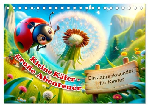 Kleine Käfer, große Abenteuer: Ein Jahreskalender für Kinder (Tischkalender 2026 DIN A5 quer), CALVENDO Monatskalender: Bunte Käfer-Abenteuer fürs ganze Jahr! (CALVENDO Tiere)