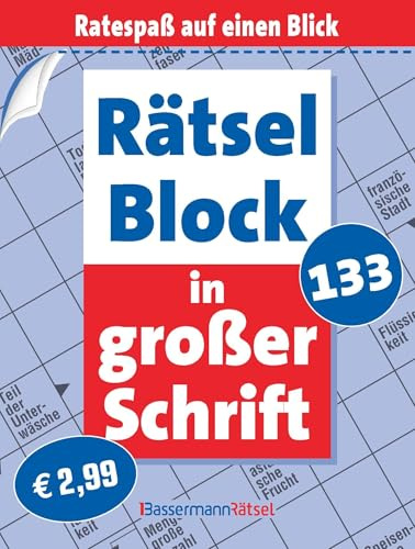 Rätselblock in großer Schrift 133 (5 Exemplare à 2,99 €)
