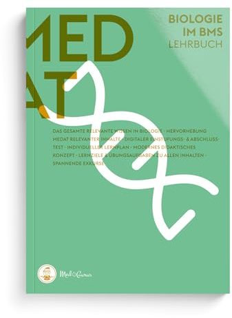 MedGurus - MedAT Vorbereitung - Biologie Lehrbuch zur Vorbereitung auf den Basiskenntnistest für medizinische Studiengänge BMS im Aufnahmeverfahren MedAT für das Medizinstudium in Österreich